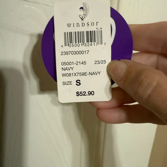 NWT Windsor Navy Sparkle Mini Dress - Picture 2 of 8